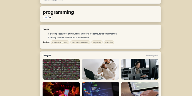 Dictionary Project React